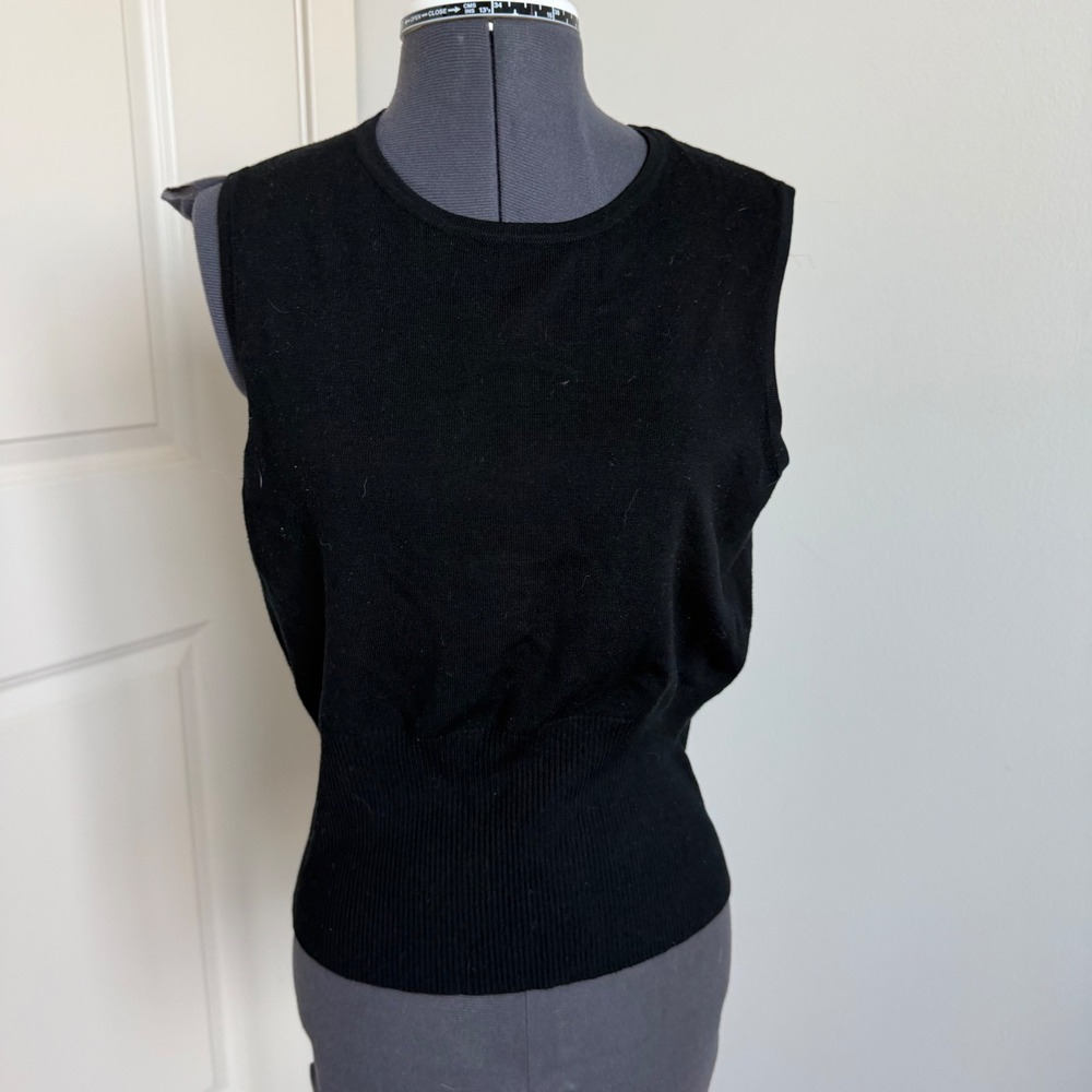 Vintage August Silk‎ Black Sweater Tank